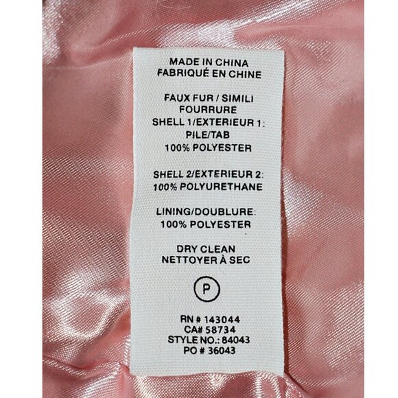 Avec Les Filles Luxurious Cropped Paneled Faux-Fur Coat in Blush sz L $285 - Picture 15 of 15